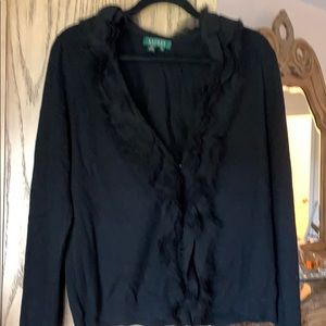 Beautiful black ruffled sweater